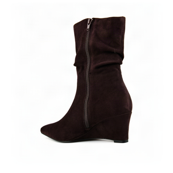 lady's boots textile brown 0162981
