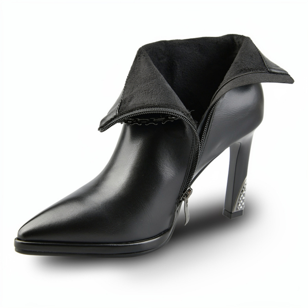 botine damă piele ecologică negru 0162067
